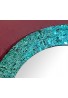 24" Turquoise, Handmade Wall Mirror, Decorative Glass Mosaic by DecorShore 
