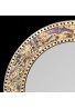 24" Fired Gold, Round Wall Mirror, Handmade Crackled Glass Mosaic Accent Wall Mirror, Decorative Design by DecorShore