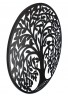 Round Metal Wall Art Decorative Wall Sculpture Natural Sanctuary Tree of Life Hanging Wall Decor in Antique Silver Finish