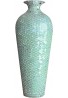 DecorShore Bella Palacio Collection Decorative Mosaic Vase - Tall Metal Floor Vase with Glass Mosaic in Mint Green