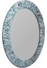 DecorShore Bohemian Rhapsody Coastal Blues Mosaic Mirror Oval Shape Decorative Multi Color 