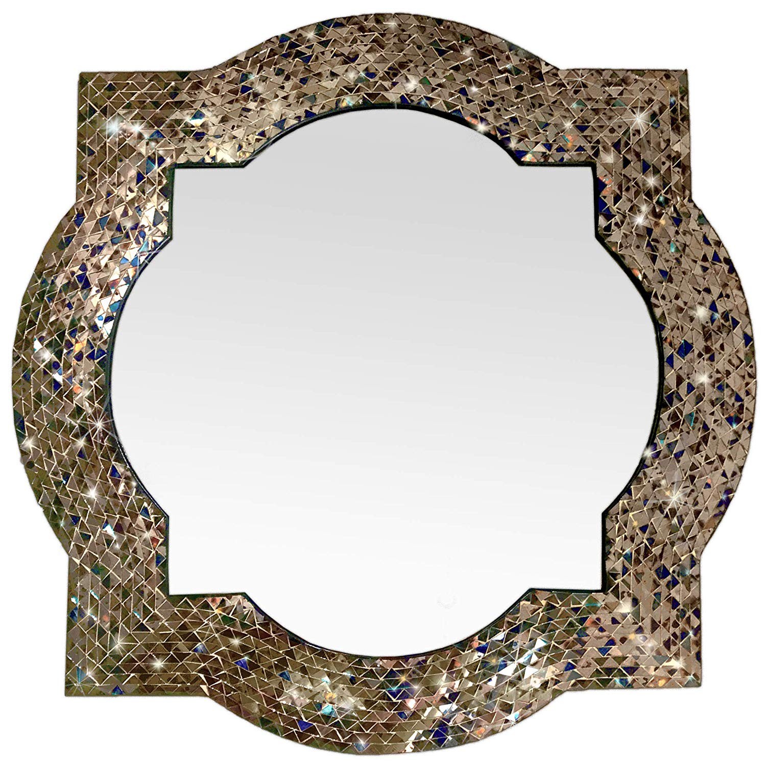 Andalusian Quatrefoil Mirror Lindaraja Designer Mosaic Glass