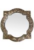 Mission Style Quatrefoil Mirror, Andalusian Lindaraja Designer Mosaic Glass Framed Wall Mirror