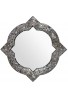 DecorShore Mission Style Quatrefoil Mirror, Andalusian Lindaraja Designer Mosaic Glass Framed Wall Mirror