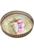 DecorShore Decorative Tray 13 inch Metal Tray with Contemporary Beach & Conch with Brushed Gold Finish