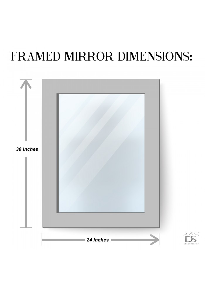  DecorShore Vanity Wall Mirror, Glamorous Silver & Gold (Mixed Metallics) 