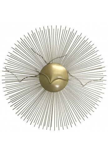 DecorShore Contemporary Large Gold Sunburst Birds Metal Wall Art for Wall Decorations