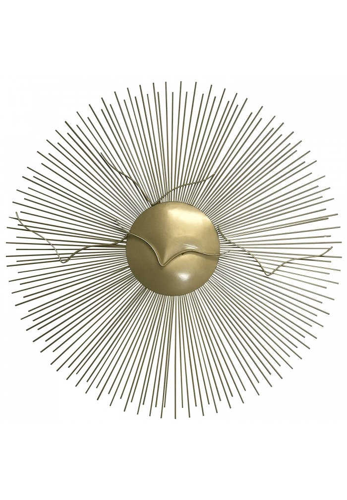 DecorShore Contemporary Large Gold Sunburst Birds Metal Wall Art for Wall Decorations