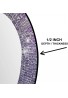 DecorShore Traditional Decorative Mosaic Mirror - 32x24 in Oval Shape Hanging Purple Wall Mirror