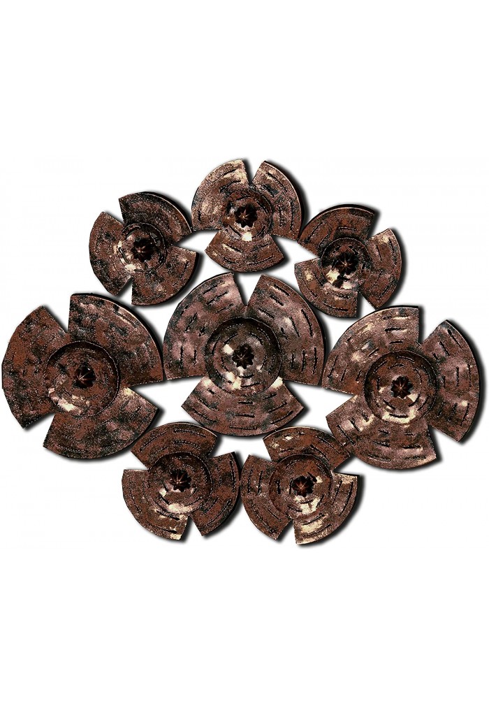 Decors Bronze Copper Large Decorative Wall Art Contemporary Metal Set For Decor - Iron Wall Art Large