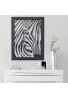 32 Inch Framed Artwork Zebra Print Home Decor Glass Mosaic Decorative Wall Art For Living Room