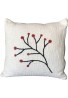 Decorative Throw Pillow Cover Nature Boho Woven Pillowcase in White Black Red