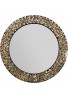 DecorShore 24" Decorative Mosaic Glass Wall Mirror (Golden Sands)
