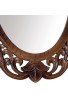 DecorShore 30x22" Handcrafted Real Wood Carved Traditional Home Décor Solid Wooden Mirror in shades of Brown