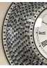 DecorShore 22.5 Black, Handmade Glass Mosaic Wall Clock, Quiet Motion Design
