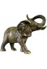 Decorating Figurine African Elephant Metal Statuette