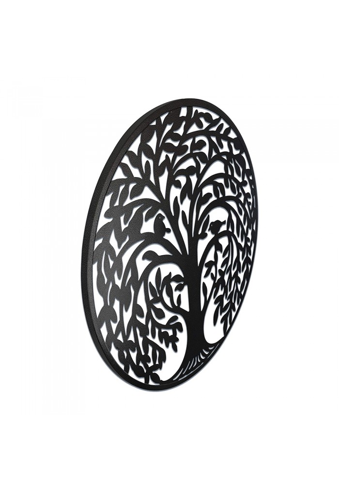  Round Metal Wall Art Decorative Wall Sculpture Hanging Wall Decor Antique Silver Finish