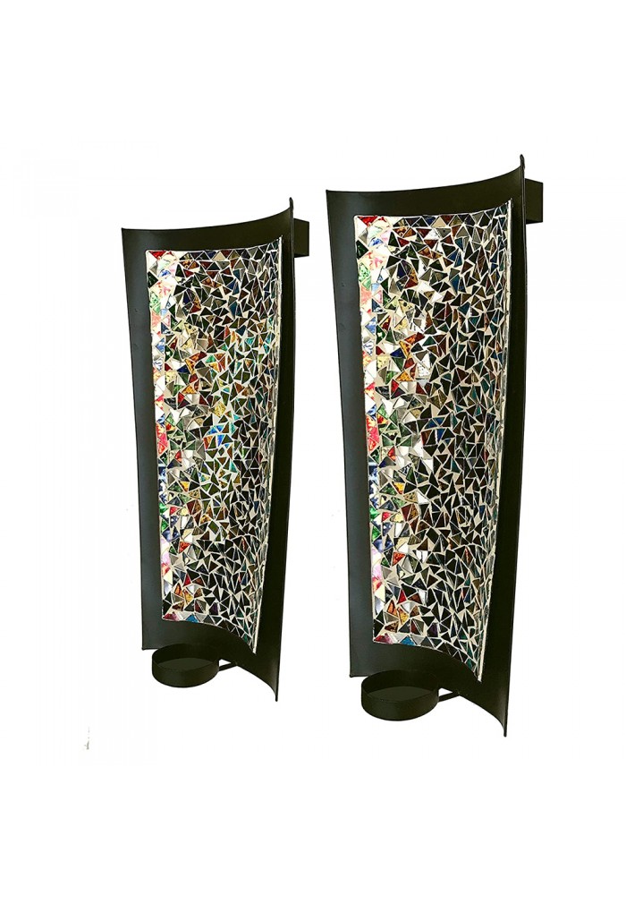 DecorShore mosaic wall sconce candle holders