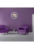 24 inch large Round Wall Art in Shades of Bright Purple
