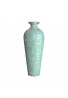 DecorShore Bella Palacio Collection Decorative Mosaic Vase - Tall Metal Floor Vase with Glass Mosaic in Mint Green