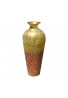 DecorShore Decorative Mosaic Vase - Tall Metal Floor Vase with Glass Mosaic in Shades of Amber Gold & Tangerine Orange