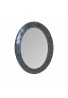 32.5”x24.5” Oval Frame, Crackled Glass Mosaic Decorative, Vanity Mirror in Jewel Tone Colors by DecorShore (Black / Gray)