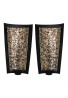 DecorShore Mosaic Wall Sconces Tealight Candle Holders - Abstract Metal Wall Art Candle Sconces Pair (Large - 15 inch)