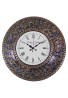 22.5" Fired Gold Wall Clock, Handmade Glass Mosaic Wall Clock, Quiet Motion Design by DecorShore