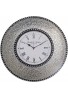 DecorShore 22.5" Silver Wall Clock, Decorative Round Wall Clock