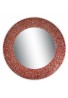DecorShore 24" Traditional Mosaic Mirror, wall mirror, decorative wall mirror (Red & Silver)