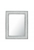 Crackled Glass Decorative Wall Mirror - 30X24 Mosaic Glass Wall Mirror, Vanity Mirror, Glamorous (Silver)