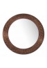 DecorShore Frontiers Collection Décor Accents - Round Metal Framed Vanity Mirror in Copper