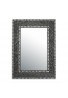 DecorShore 24" x 18" Crackled Glass Mosaic Wall Mirror, Framed Rectangular, Accent Mirror, Gemstone Look