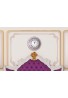 DecorShore Purple & Silver Hanging Wall Clock