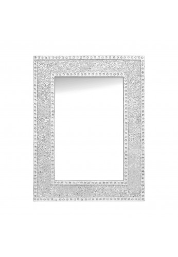 Led Glass Mosaic Wall Mirror, Silver Mosaic Framed Wall Mirror 27 5×33 5