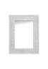 DecorShore 24"x18" Crackled Glass Framed Rectangular Decorative Mosaic Wall Accent Mirror-Silver