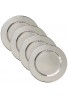 Set of 4 Stainless Steel Charger Plates - Handmade 12" Service Plates, Accent Plates, Decorative & Hors d'oeuvre Tray