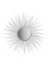 Decorshore 36" Silver Sunburst Circular Mirror, Metal Mirror, Decorative Wall Mirror