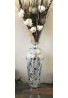DecorShore Andalusian Vase -Sparkling Metal Vase with Moorish Floral Pattern Glass Mosaic Inlay, 20 in. Decorative Vase, Designer Vase (Rainbow)
