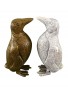 Penguin Metal Statuette, Handcrafted Decorative Animal Sculpture, Aluminum Decorative Statue, Tabletop Decor