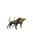 Hound Dog Metal Statuette, Handcrafted Decorative Animal Sculpture, Aluminum Decorative Statue (Polished Brass)