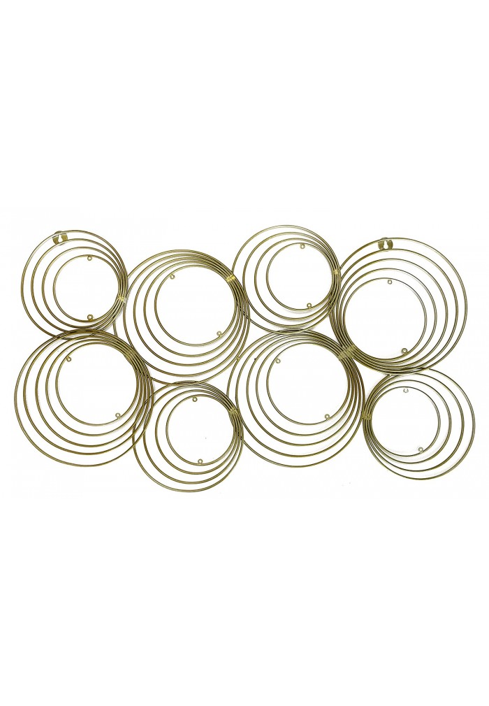 Concentric Circles Gold Metal Wall Art Mid Century Modern Geometric Circle Design Decor - Circle Metal Wall Decor