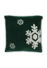 Dancing Snowflakes 18 inch Green Decorative Throw Pillow Cover 