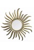 DecorShore Roi Soleil - Hand-Carved & Gilded Wood Sun Wall Sculpture & Mirror - 35" Rococo Style Decorative Art Wall Mirror