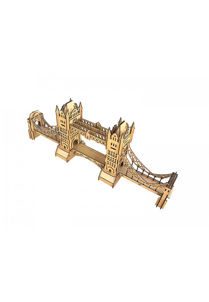 London's Tower Bridge Architectural Replica Statue - Large 42.5 inch Decorative Wooden Accent Landmark Bridge Statue -