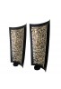 DecorShore Mosaic Wall Sconces Tealight Candle Holders - Abstract Metal Wall Art Candle Sconces Pair