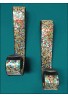 DecorShore "Bella Palacio” Metal Wall Sconce, 23 in. Decorative Mosaic & Iron Scroll Candle Holder (Retro Rainbow)