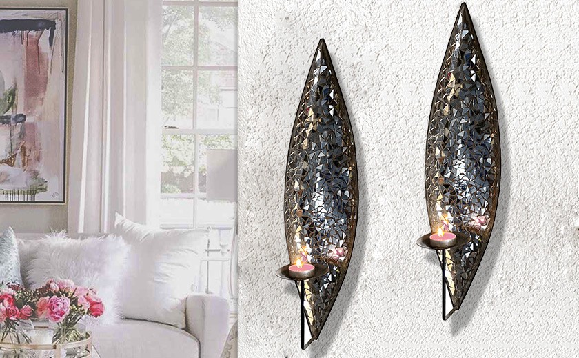 Perfectly Combining Design and Functionality, a Mosaic Wall Candle Holder is a Must Have 